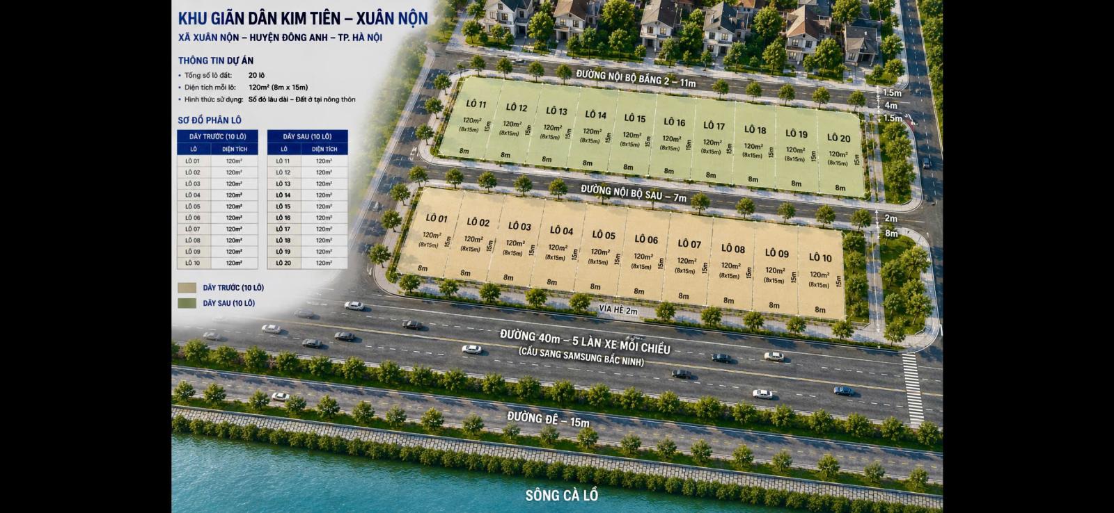 BÁN 120m2 ĐẤT GIÃN DÂN KIM TIÊN – XUÂN NỘN, ĐÔNG ANH 16008173