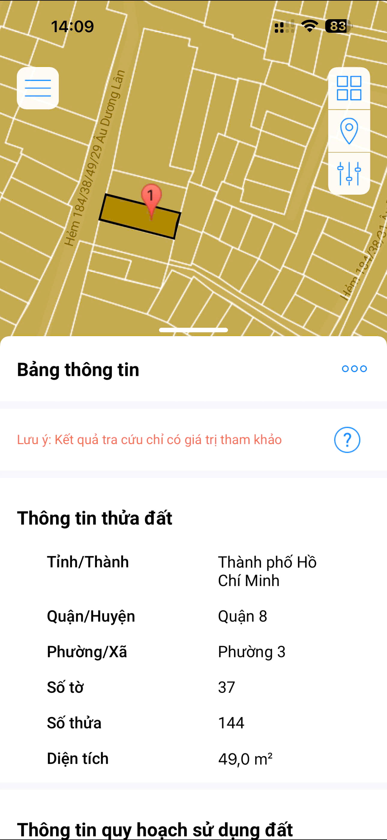 Bán nhà hẻm 3m 184 Âu Dương Lân P3Q8 (P.Chánh Hưng) ko lộ giới 16008197