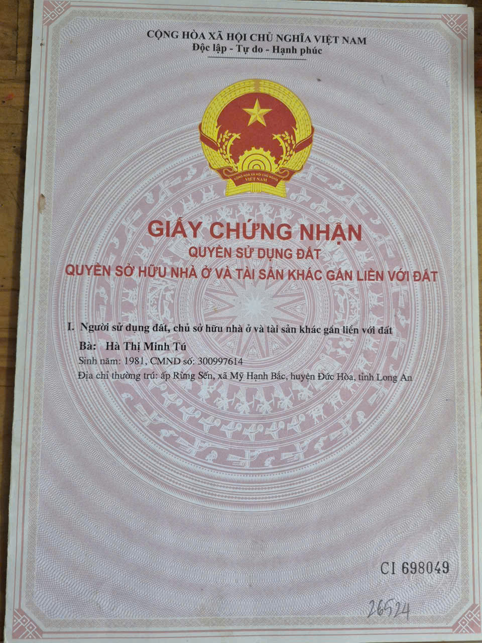 HOT HOT ĐẦU TƯ SINH LỜI – CHÍNH CHỦ CẦN BÁN NHÀ TẠI xã MỸ HẠNH BẮC- HUYỆN ĐỨC HÒA, LONG AN 16008302