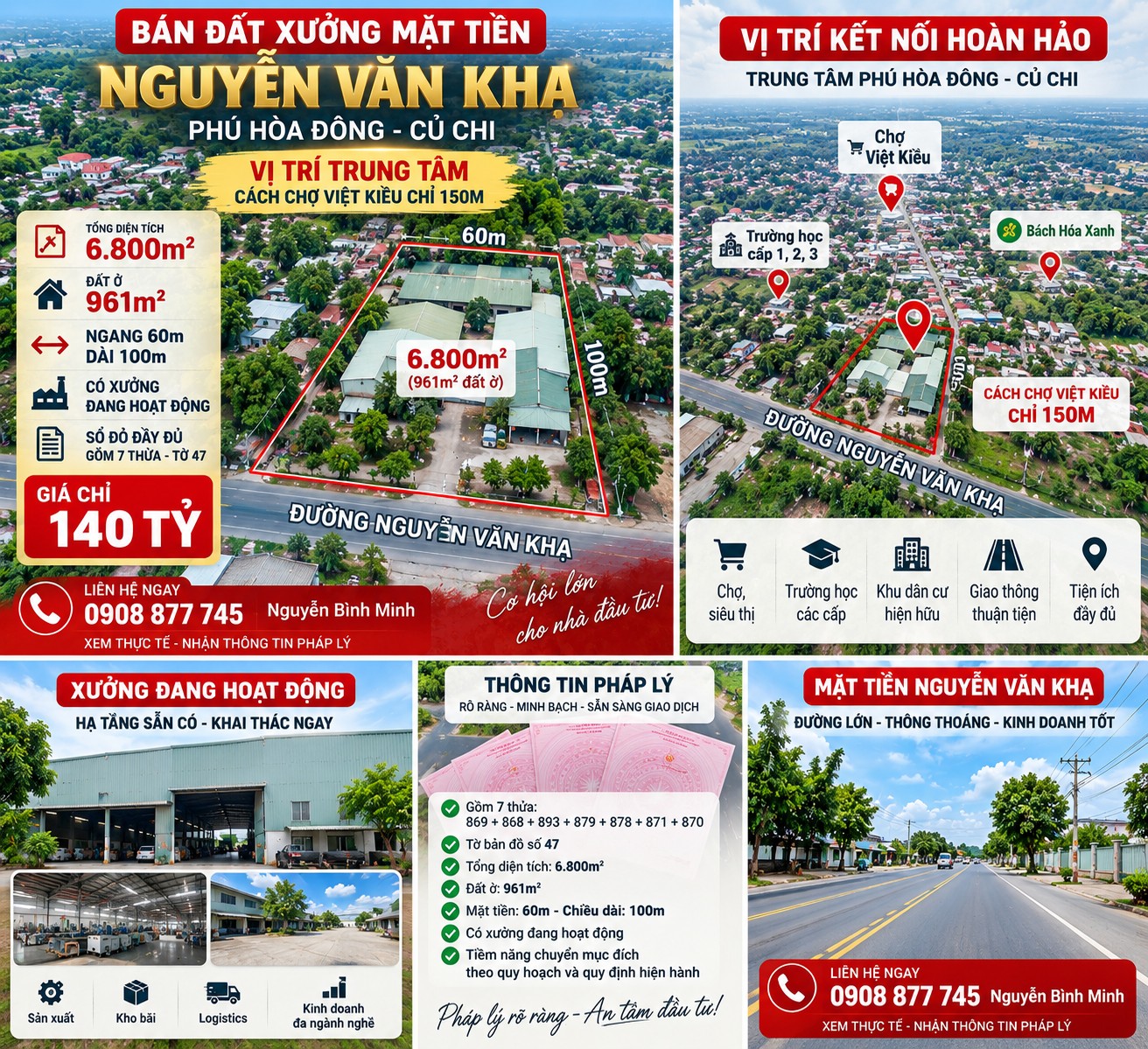HIẾM – 6.800M² ĐẤT  MẶT TIỀN NGUYỄN VĂN KHẠ, CỦ CHI – CHỈ 140 TỶ 16008361