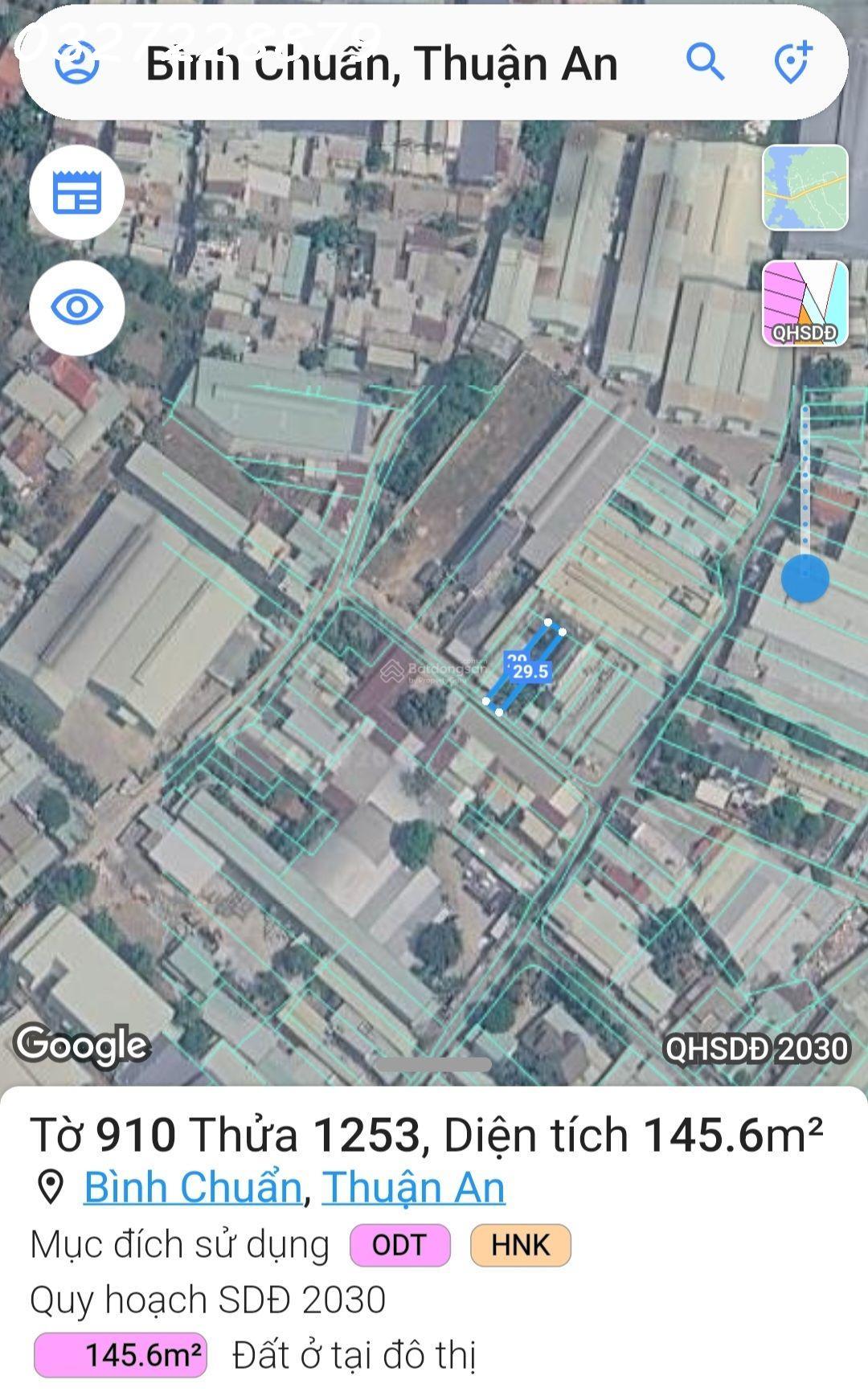 Bán Đất tại Đường Bình Chuẩn 34, 145,5m2 (80m2 thổ cư) siêu hot giá tốt 3tỷ99 16008448