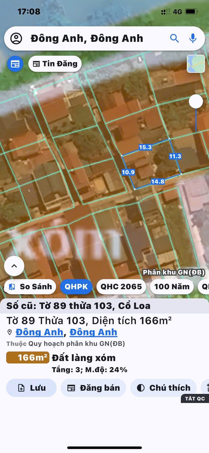 CHÍNH CHỦ BÁN 66M2 ĐẤT PHỐ CHỢ SA – CỔ LOA, ĐÔNG ANH, HÀ NỘI 16008637