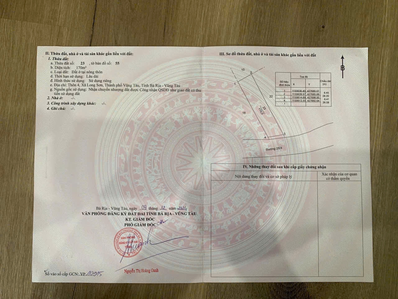 SỞ HỮU NGAY LÔ ĐẤT ĐẸP - GIÁ TỐT - Vị Trí Đắc Địa Tại : Thôn 4 - Xã Long Sơn - Thành Phố Vũng Tàu - 16008752