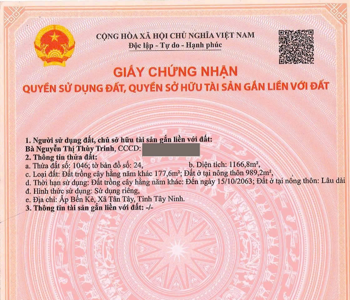 ĐẦU TƯ SINH LỜI – CHÍNH CHỦ CẦN BÁN ĐẤT MẶT TIỀN QL 62  TẠI Xã Tân Tây, Huyện Thạnh Hóa, Long An 16008793