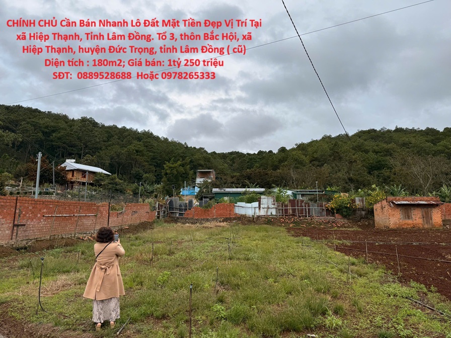 CHÍNH CHỦ Cần Bán Nhanh Lô Đất Mặt Tiền Đẹp Vị Trí Tại Gần Cầu Phi Nôm, xã Hiệp Thạnh, Tỉnh Lâm Đồng 16008878