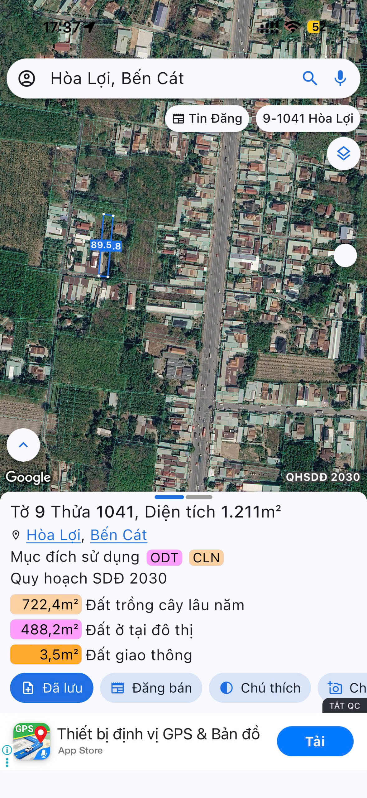 ĐẤT ĐẸP- GIÁ TỐT BÁN NHANH LÔ ĐẤT 2 MẶT TIỀN ĐẦU TƯ LÀ SINH LỜI tại Bến Cát, Bình Dương 16008955