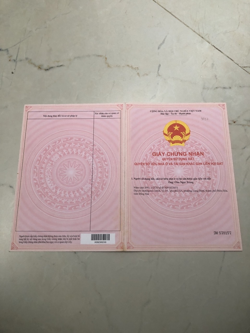 CHÍNH CHỦ CẦN BÁN ĐẤT – TRẢNG BOM, ĐỒNG NAI - 108m2 - 1tỷ500 16009165