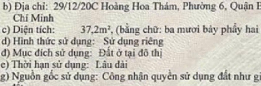Nhà 1 trệt 2.9x14m, 29/12/20C Hoàng Hoa Thám 3.8 tỷ 16009300