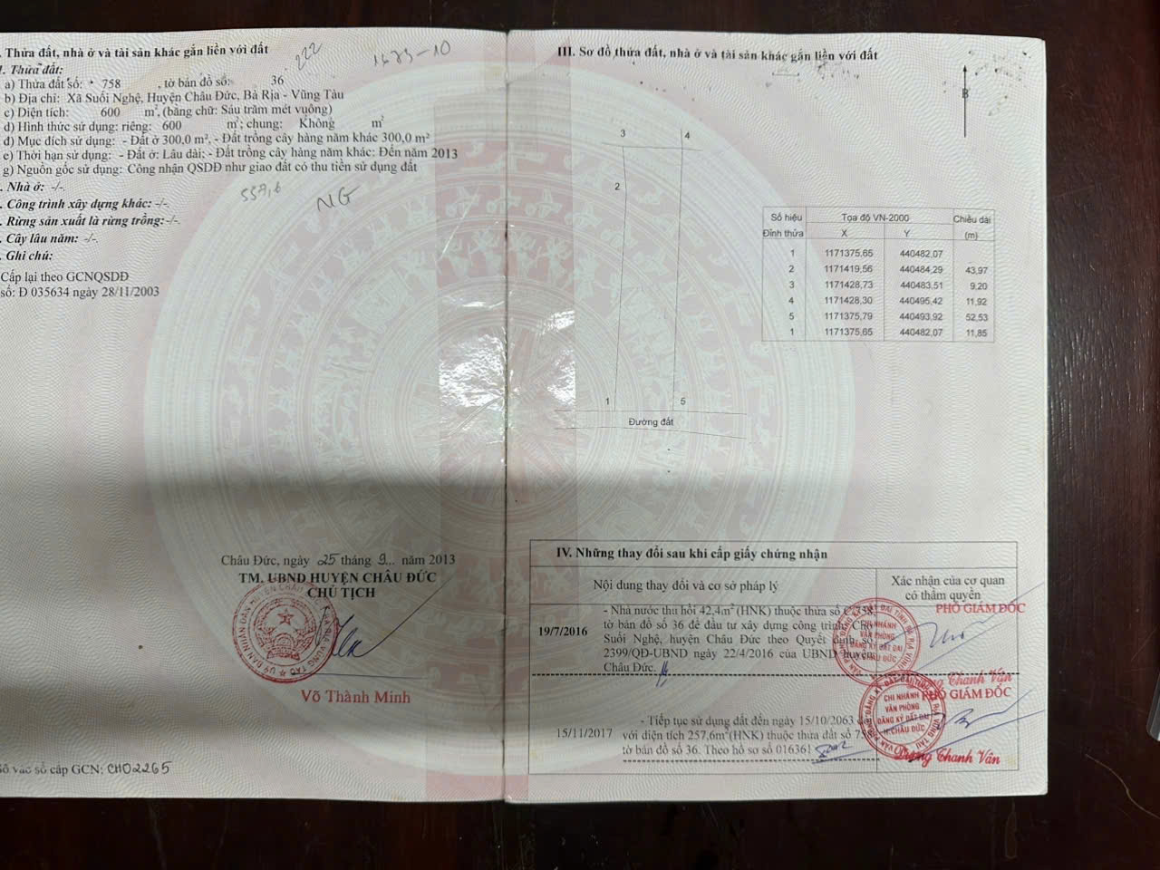 Đất đối diện cổng chợ mới KCN Châu Đức vị trí hiếm
 16009313