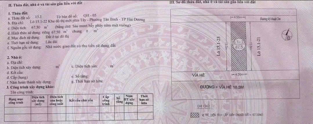 Bán đất mặt phố Hoàng Văn Thái, KĐT An Phú, ph Tân Bình, TP HD, 67.5m2, mt 4.5m, 3.1 tỷ 16009334
