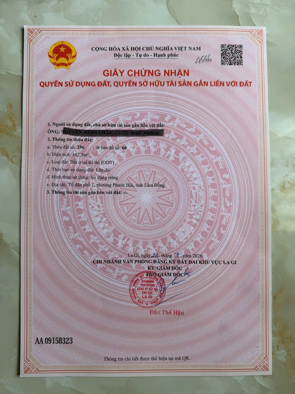 Bán lô đất 185m2, mặt tiền ngang 8m- số 30 Nguyễn Trường Tộ, Phường Phước Hội, Thị Xã La Gi, Bình 16009596