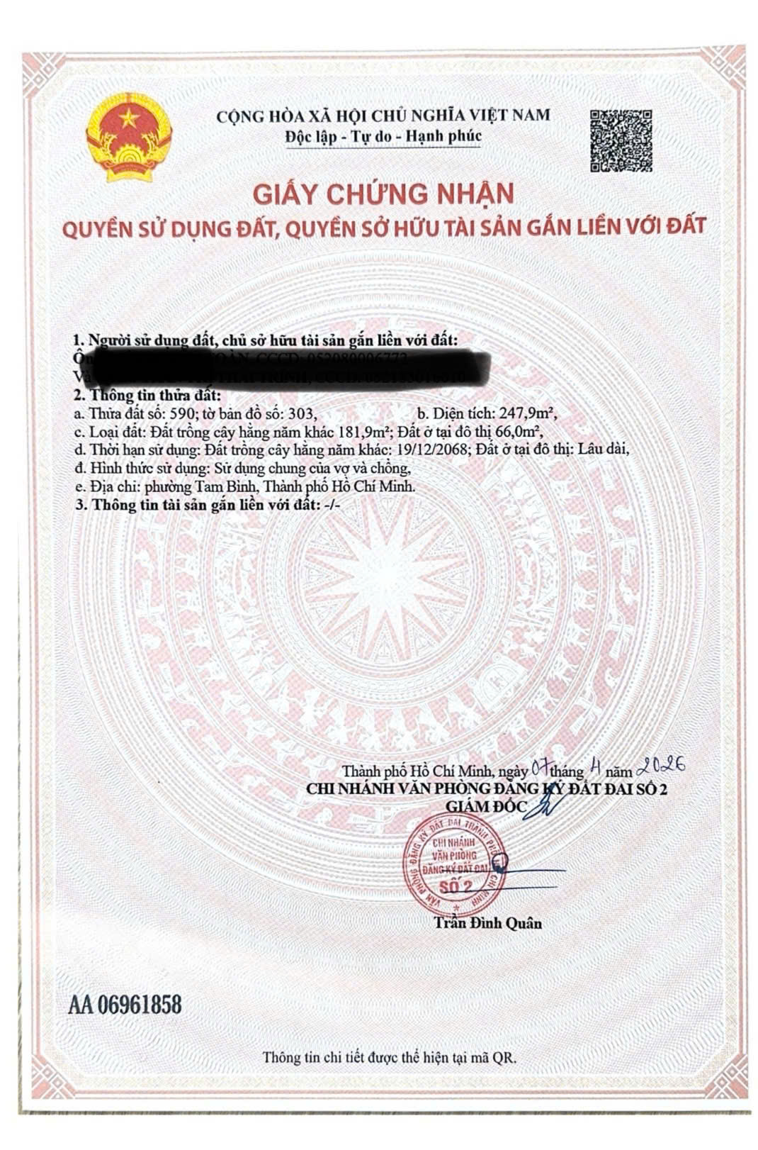 Bán đất hẻm 39 đường cây keo phường tam phú thủ đức 16009611