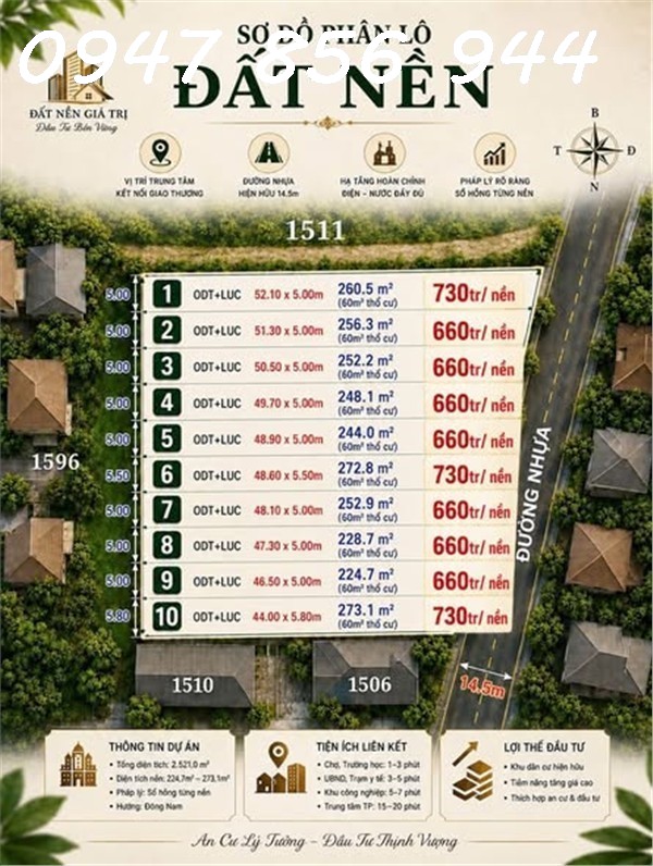 ĐẤT NỀN KHU DÂN CƯ CAO CẤP TẠI GÒ DẦU - TÂY NINH GIÁ F0 CHO ĐẦU TƯ CHỈ 660TR/1 NỀN 16009628