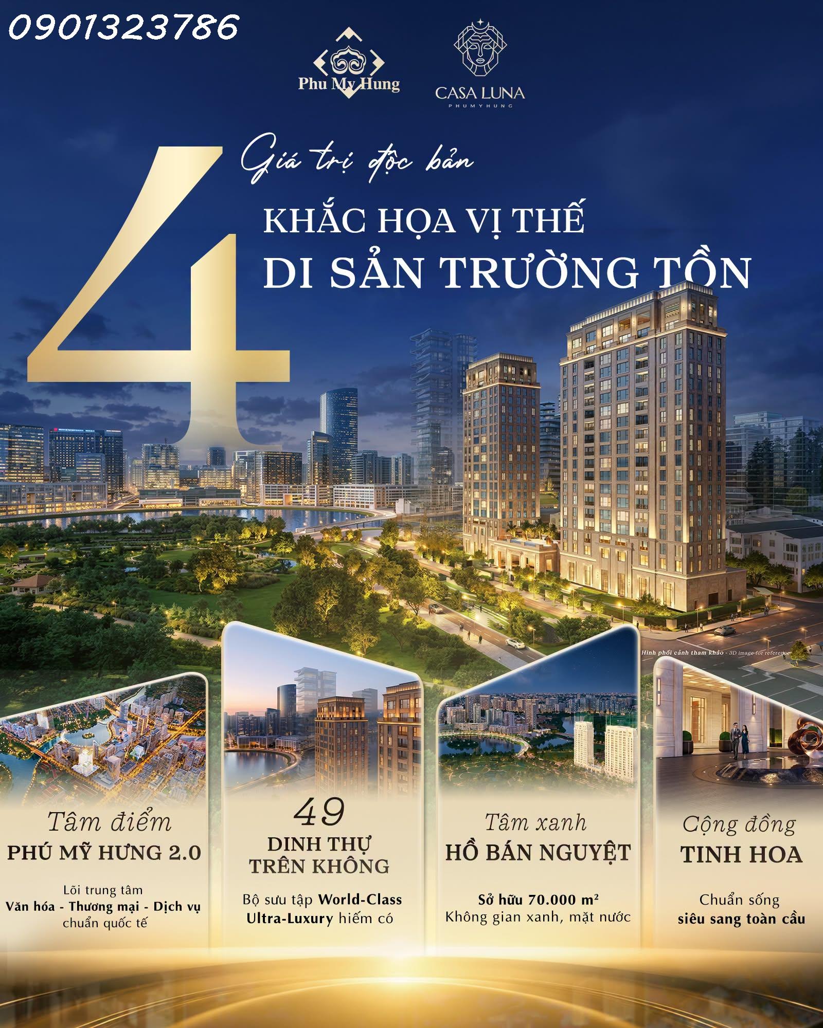 PHÚ MỸ HƯNG CASA LUNA: TỌA ĐỘ ĐỘC TÔN – VỊ THẾ DI SẢN TRƯỜNG TỒN.THAM QUAN NHÀ MẪU 0901323786 16009672