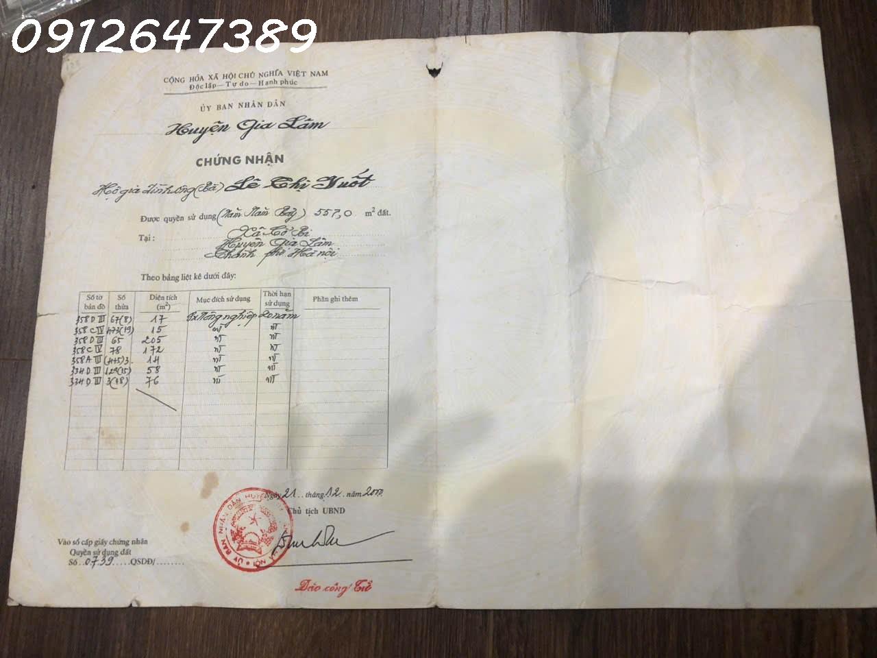 Bán lô đất 557m2 tại xã Cổ Bi, huyện Gia Lâm, Hà Nội, giá tốt 2,228 tỷ 16009673