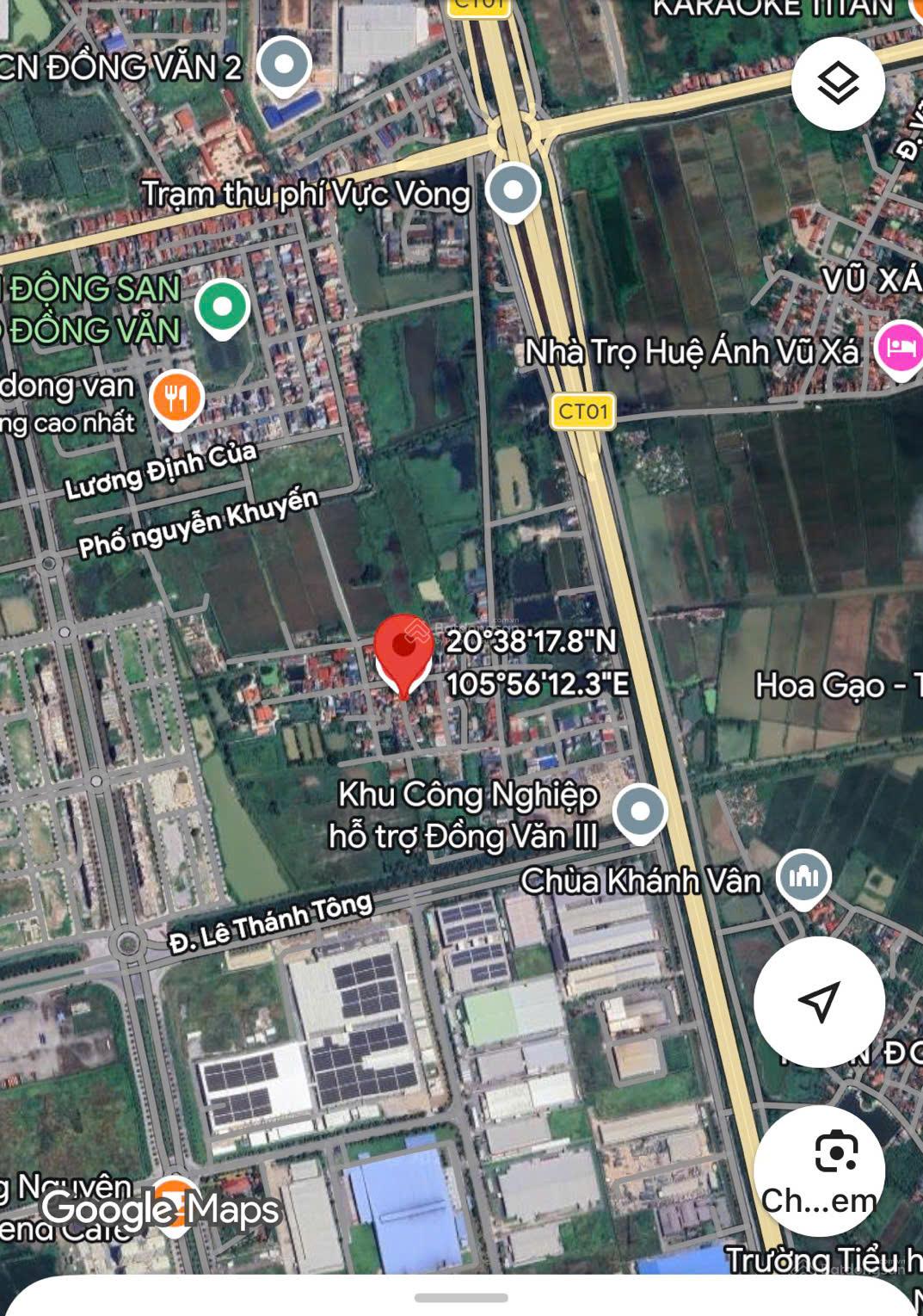 CHÍNH CHỦ BÁN ĐẤT FULL THỔ CƯ SẴN SỔ SÁT KCN ĐỒNG VĂN 3- DUY TIÊN 16009925