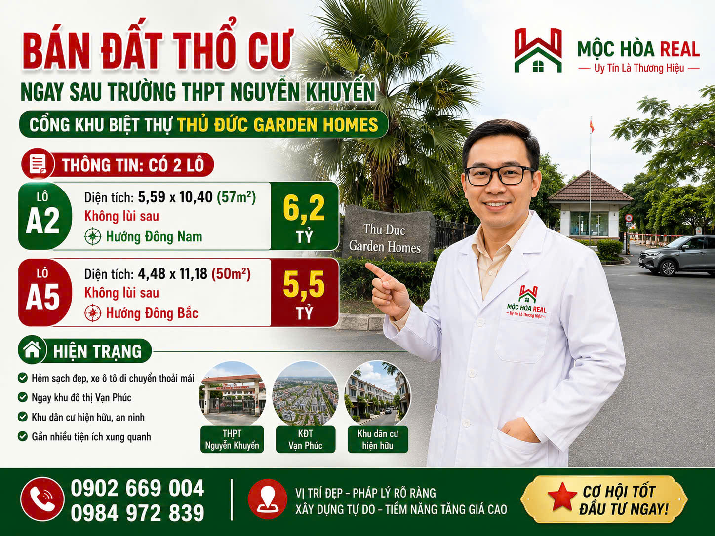 Bán Đất Thổ Cư – Ngay Sau Thpt Nguyễn Khuyến – Cổng Thủ Đức Garden Homes - Đường 3 Hiệp Bình Phước 16010230