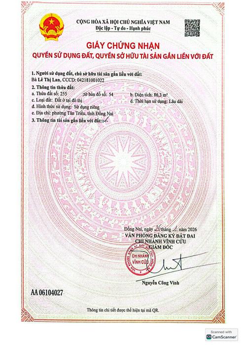 Bán nhà sổ riêng chính chủ gần khu du lịch Bửu Long, Phường Tân Triều, Đồng Nai 16010342