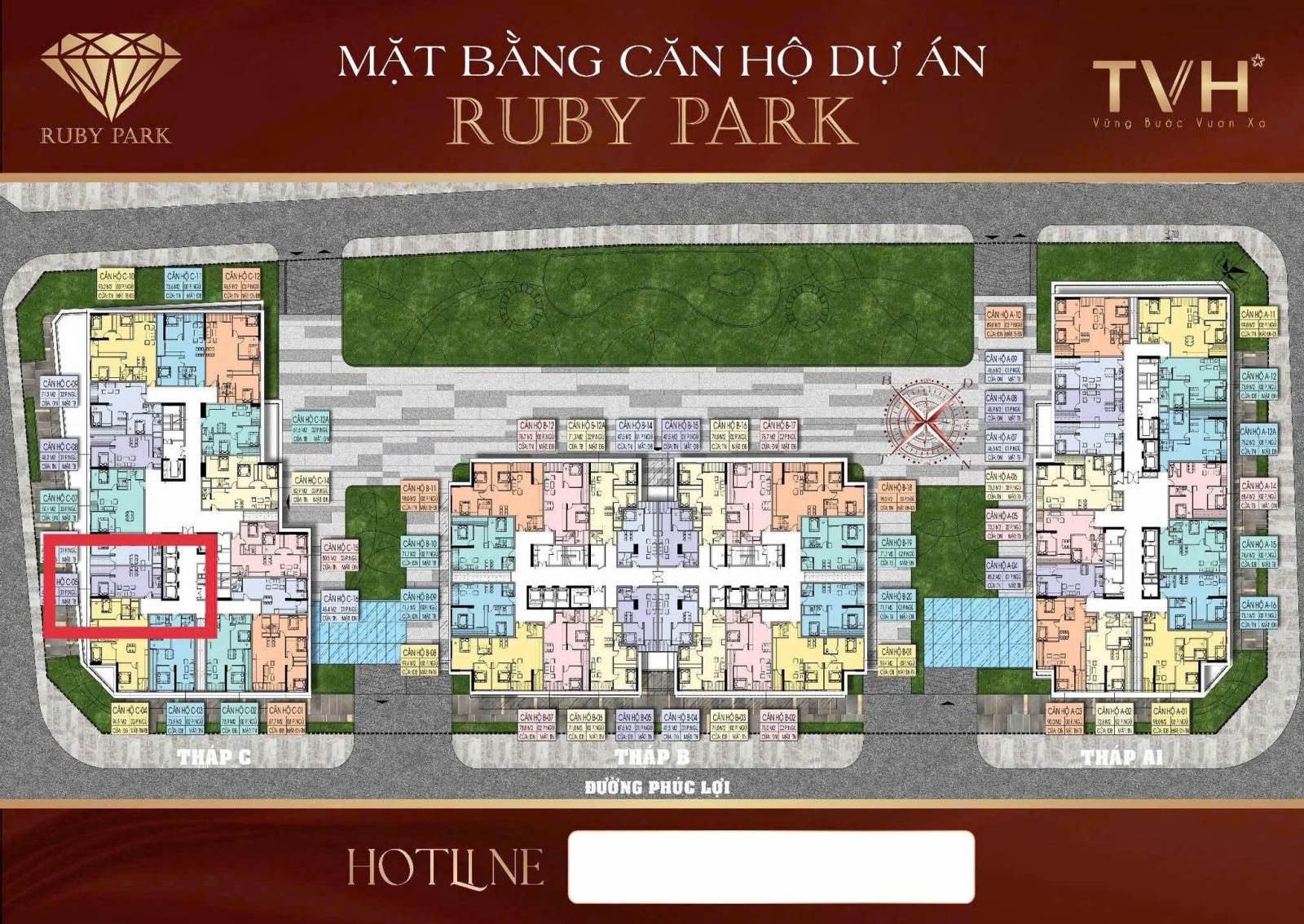 Bán chung cư Ruby Pack cắt lỗ 500tr - tầng cao- 4 hầm 47m hơn 2 tỷ(TL) 16010450