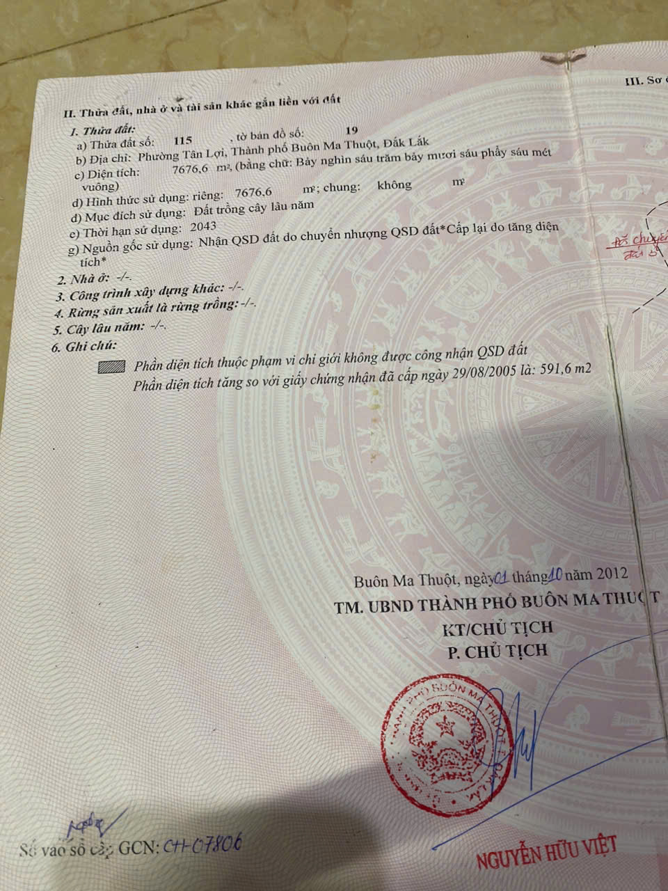 Chính chủ bán đất hẻm 69 Hoàng Thế Thiện - Buôn Ma Thuột - 85m2, giá chỉ 800 triệu 16010537