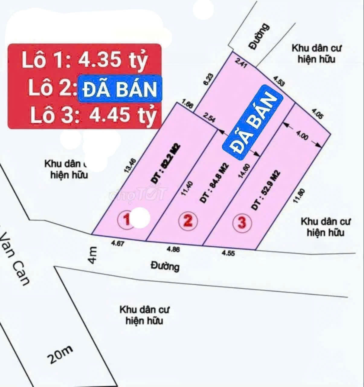 Bán 2 Lô Đất Giá Tốt Nhất Trường Thọ – Gần Hồ Văn Tư – Kha Vạn Cân – Võ Văn Ngân 16010561