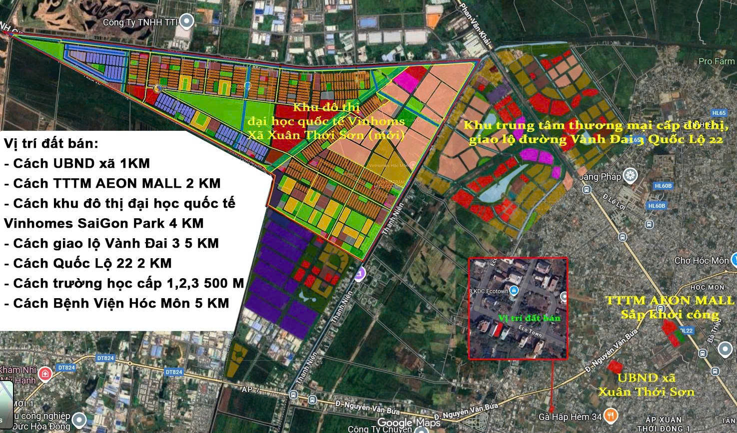 CHÍNH CHỦ  CẦN BÁN GẤP LÔ ĐẤT NỀN ECO TOWN HÓC MÔN 16010638
