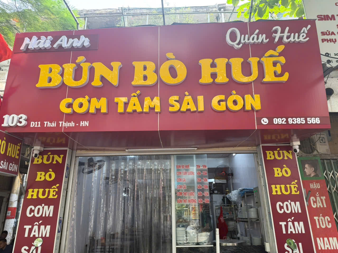 SANG NHƯỢNG QUÁN BÚN BÒ HUẾ – CƠM TẤM SÀI GÒN TẠI THÁI THỊNH, ĐỐNG ĐA, HÀ NỘI 16010813
