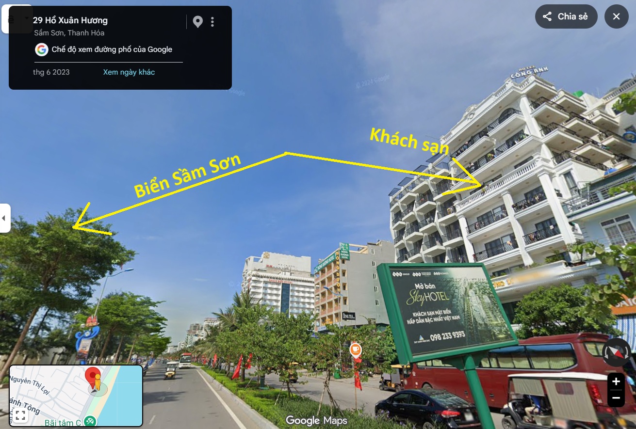 Chuyển nhượng Khách sạn Hương Lý, số 103 mặt đường Hồ Xuân Hương, Sầm Sơn, Thanh Hóa. (Mặt biển) 16010840