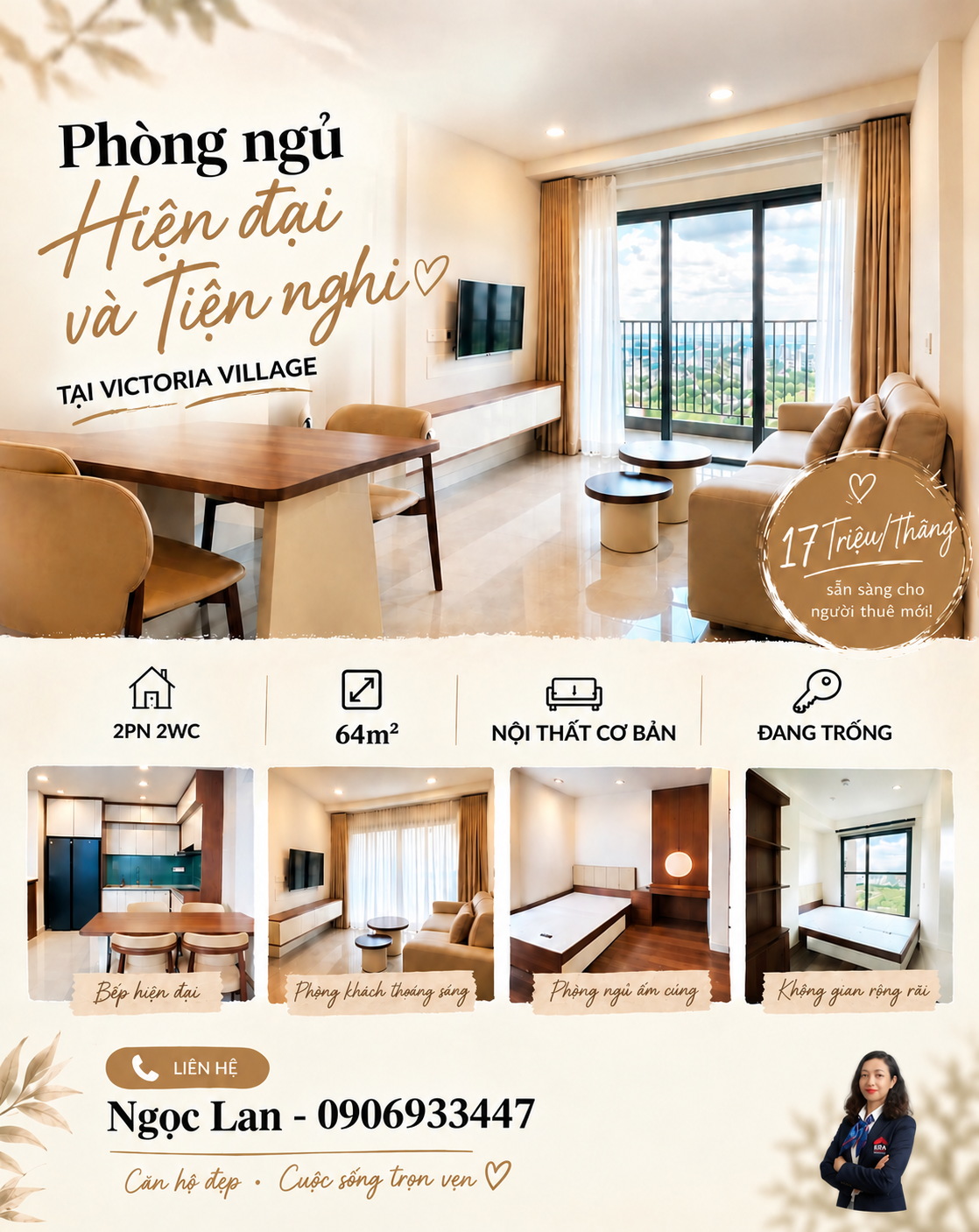 🌿 VICTORIA VILLAGE | CĂN HỘ 2PN – TẦNG CAO
 16011196