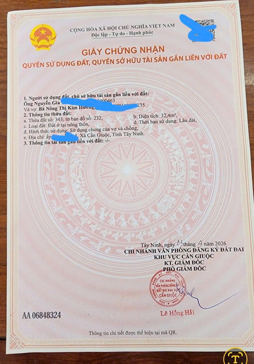 BÁN NHÀ CẤP 4 CHÍNH CHỦ – XÃ CẦN GIUỘC, TỈNH TÂY NINH MỚI 16011261