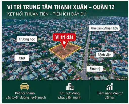LÔ GÓC 2 MẶT TIỀN THẠNH XUÂN, Q12 – 3.900M² – GIÁ 180 TỶ TL 16011469