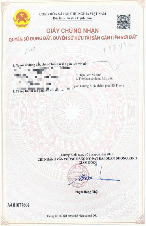 CHÍNH CHỦ BÁN GẤP ĐẤT HÒA NGHĨA, DƯƠNG KINH, HẢI PHÒNG - GIÁ CHỈ 950 TRIỆU 16011779