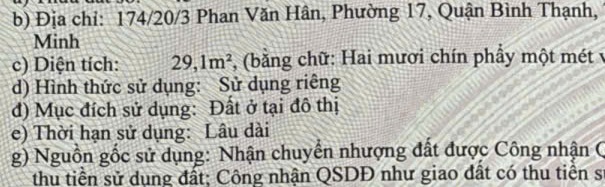 Nhà 2 tầng 3.8x9m, 174/20/3 Phan Văn Hân 3.95 tỷ 16011810