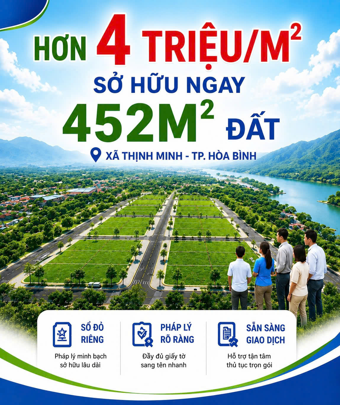 Đất Nghỉ dưỡng 452m / giá chỉ 4Tr/m sẵn pháp lý ký trong ngày 16011830