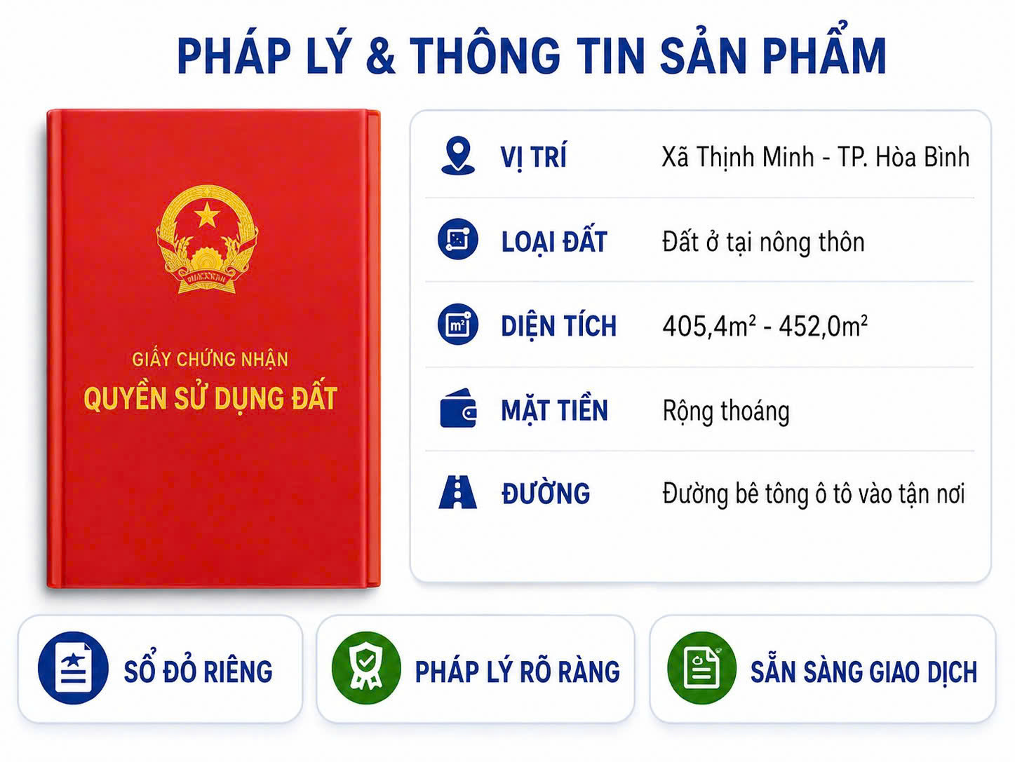 Đất Nghỉ dưỡng 452m / giá chỉ 4Tr/m sẵn pháp lý ký trong ngày 16011830