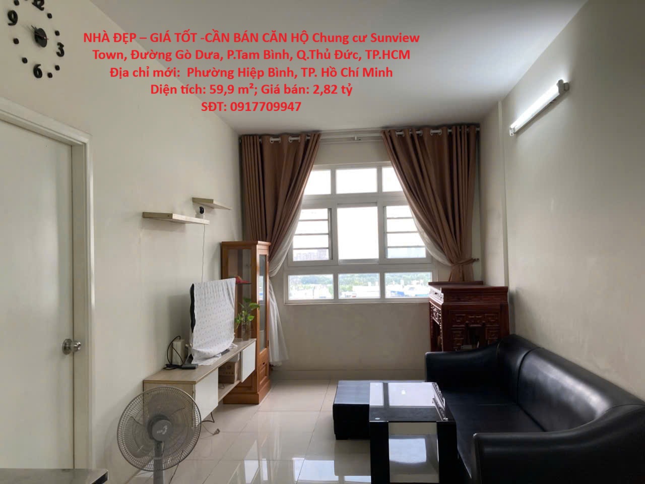 NHÀ ĐẸP – GIÁ TỐT -CẦN BÁN CĂN HỘ Chung cư Sunview Town, Đường Gò Dưa, P.Tam Bình, Q.Thủ Đức, TP.HCM 16011992