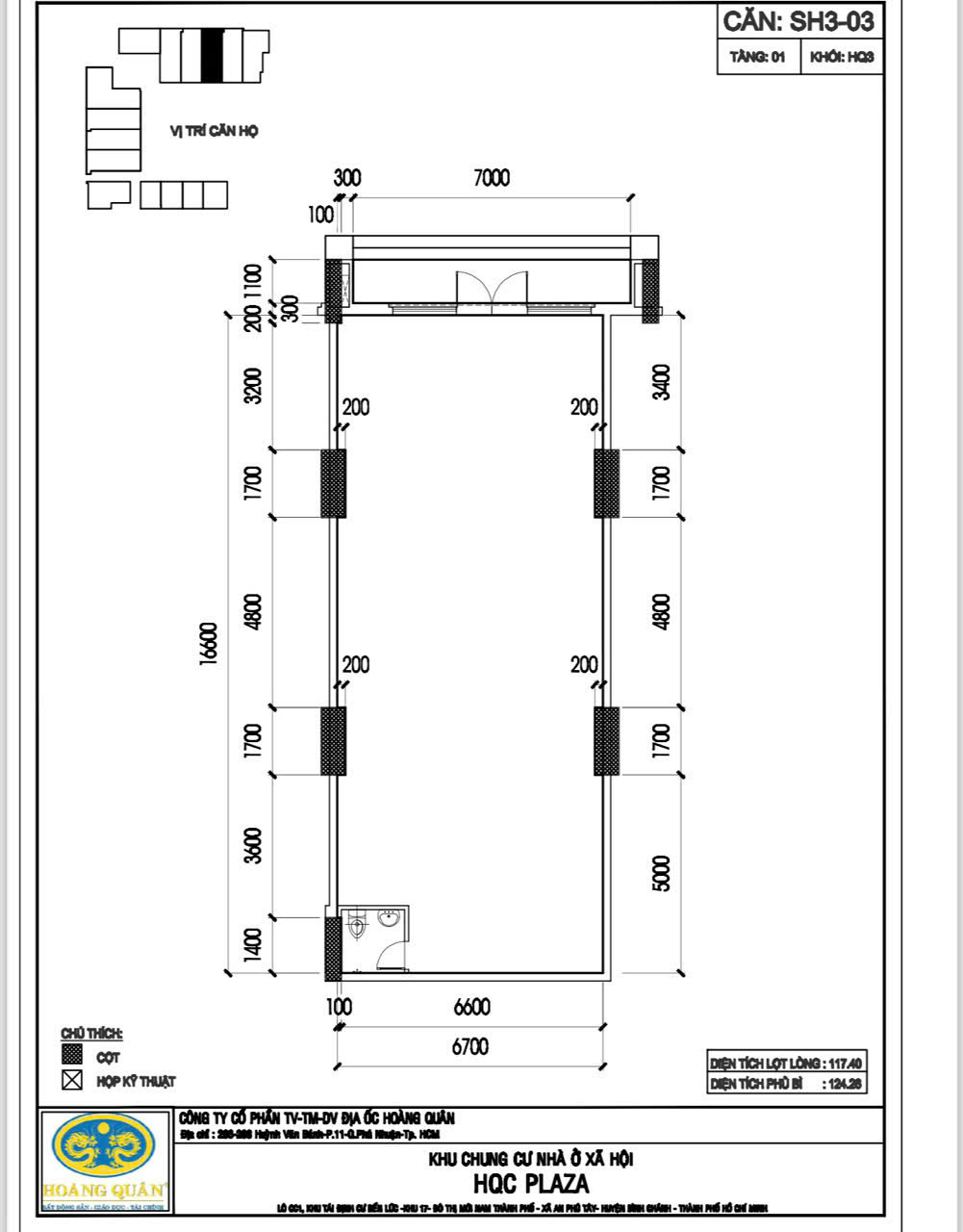 Bán shophouse HQC Plaza, 3,5 tỷ, 124m2, mặt tiền ngang rộng 7m đẹp xuất sắc 16012000