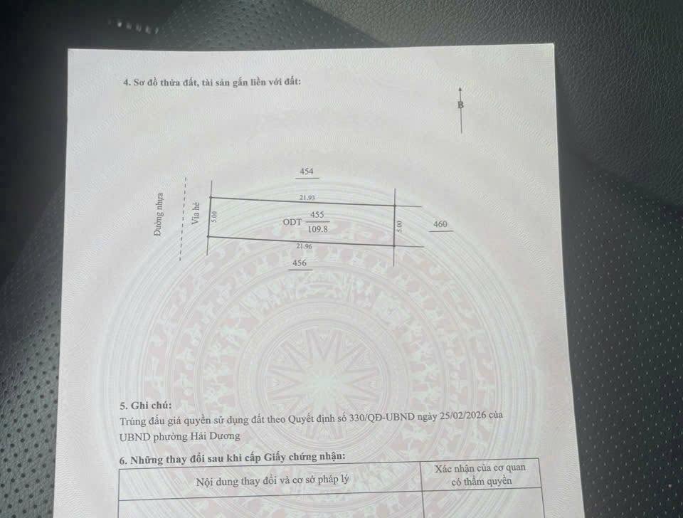 Bán đất tái định cư Ngọc Châu, phường Ngọc Châu, TP HD, 110m2, mt 5m, giá cực rẻ 16012202