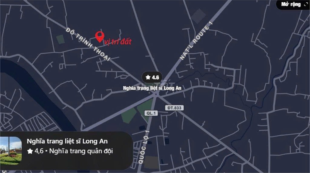 BÁN ĐẤT 100M² – ĐÃ THỔ CƯ – VỊ TRÍ ĐẸP, 3 MẶT THOÁNG ( 10P DI CHUYỂN TỪ TRUNG TÂM TÂN AN - Long An) 16012256