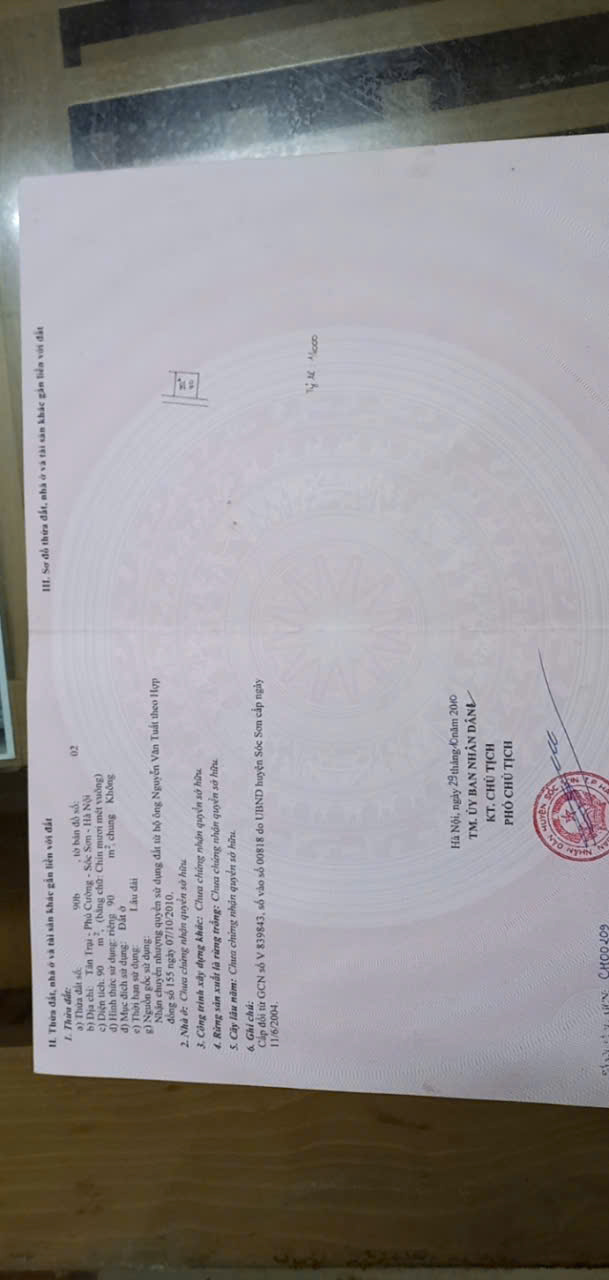 CHÍNH CHỦ BÁN ĐẤT TẠI TÂN TRẠI, PHÚ CƯỜNG, SÓC SƠN, HÀ NỘI. 16012446