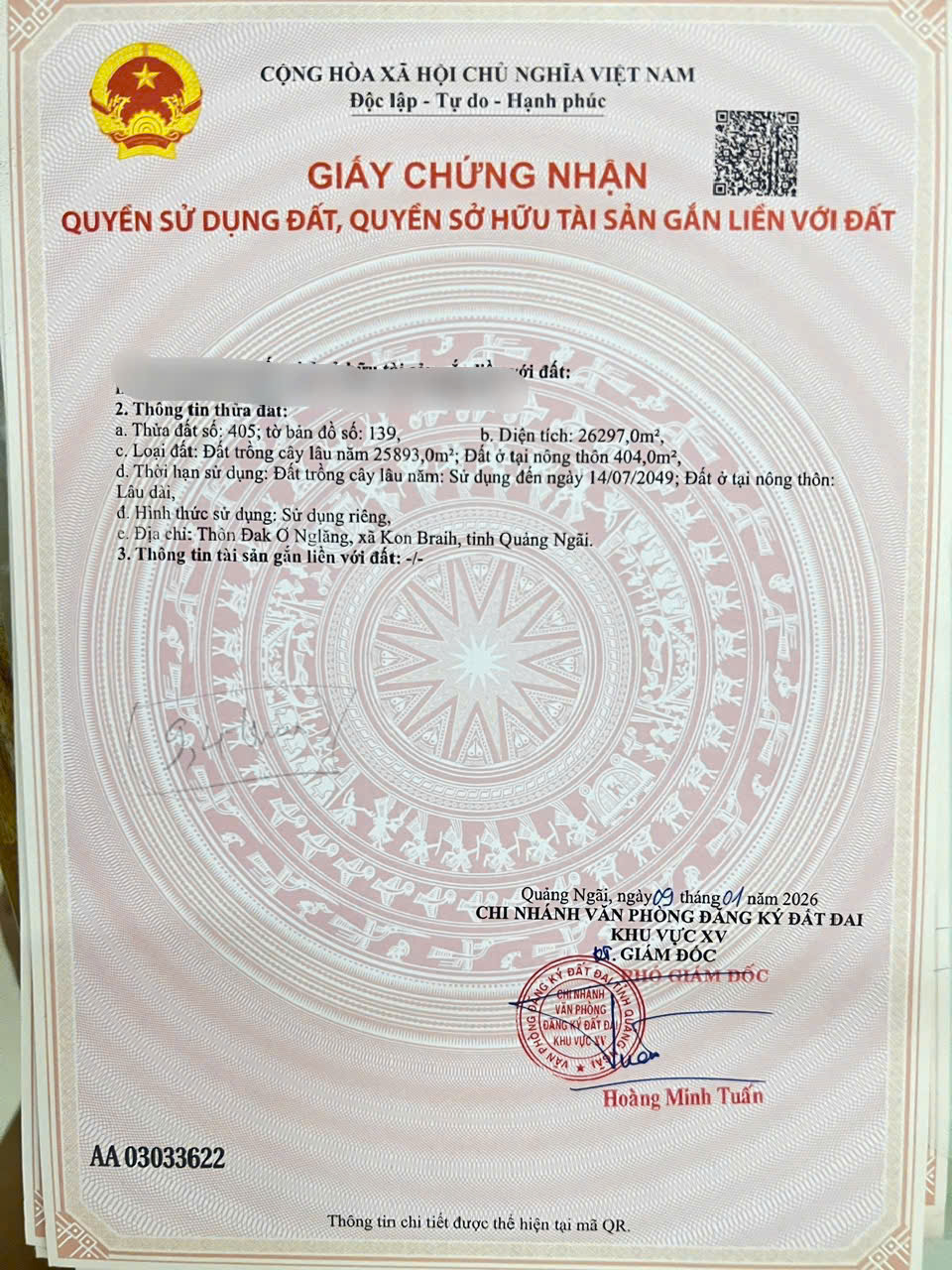 Bán 2,6ha Đất Tại ĐaK Ơ Nglang, Xã Kon Braih,  Kon Tum 16012553