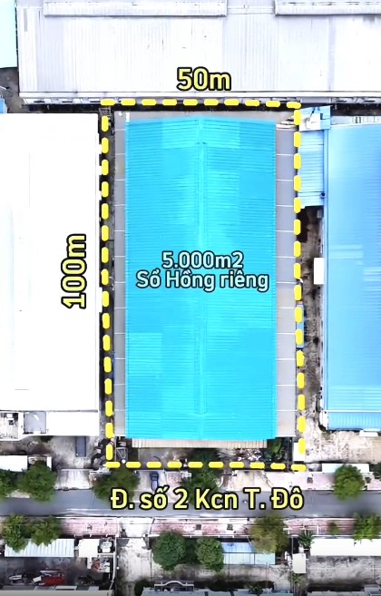 Nhà xưởng quy mô lớn 5.000m2 - KCN Tân Đô, Đức Hòa, Tây Ninh - 2 cổng,  sổ hồng riêng 16012696