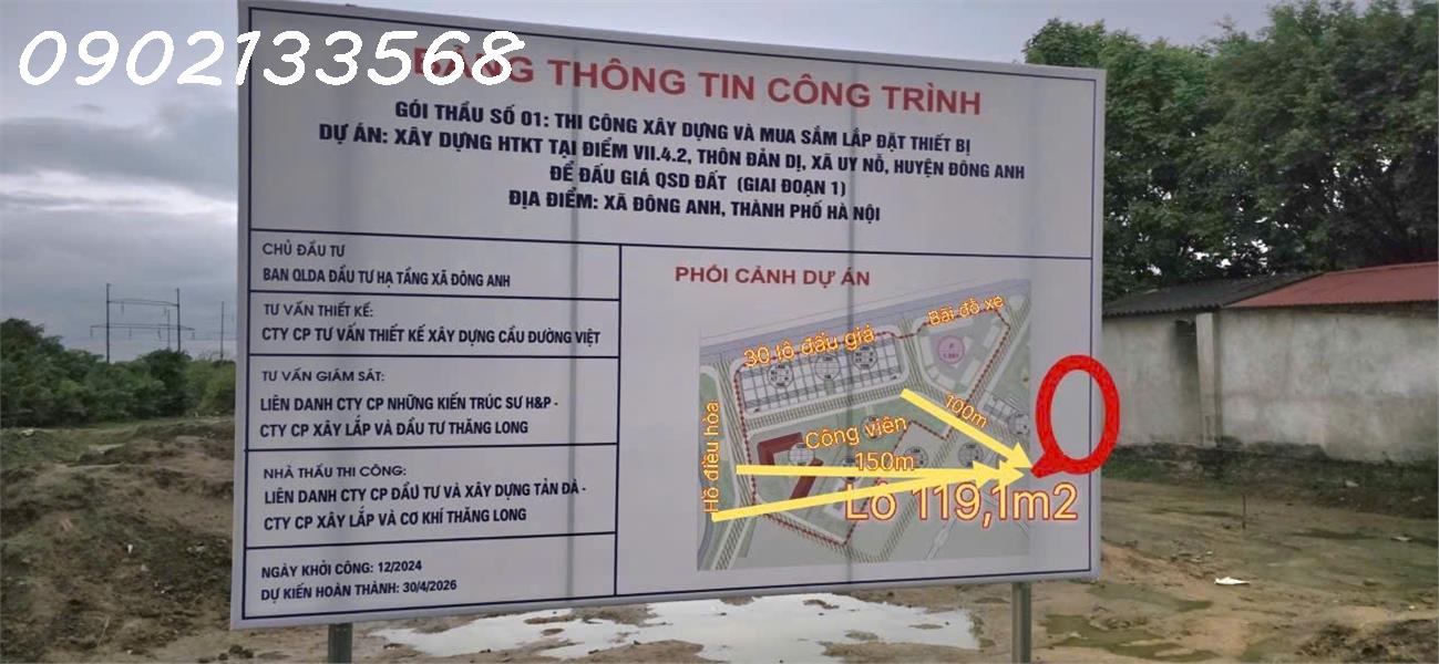Chính chủ bán lô đất đẹp sát 30 lô Đấu giá trung tâm Đông Anh, vị trí lõi hiếm có 16012922
