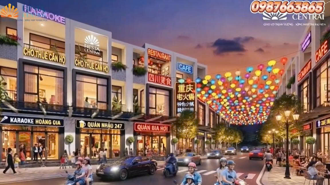 Bán nhà phố Fiesta Central Bình Dương 2 mặt tiền, 4,6 tỷ 0987663865 đối diện trường liên cấp cơ sở 2 16013064