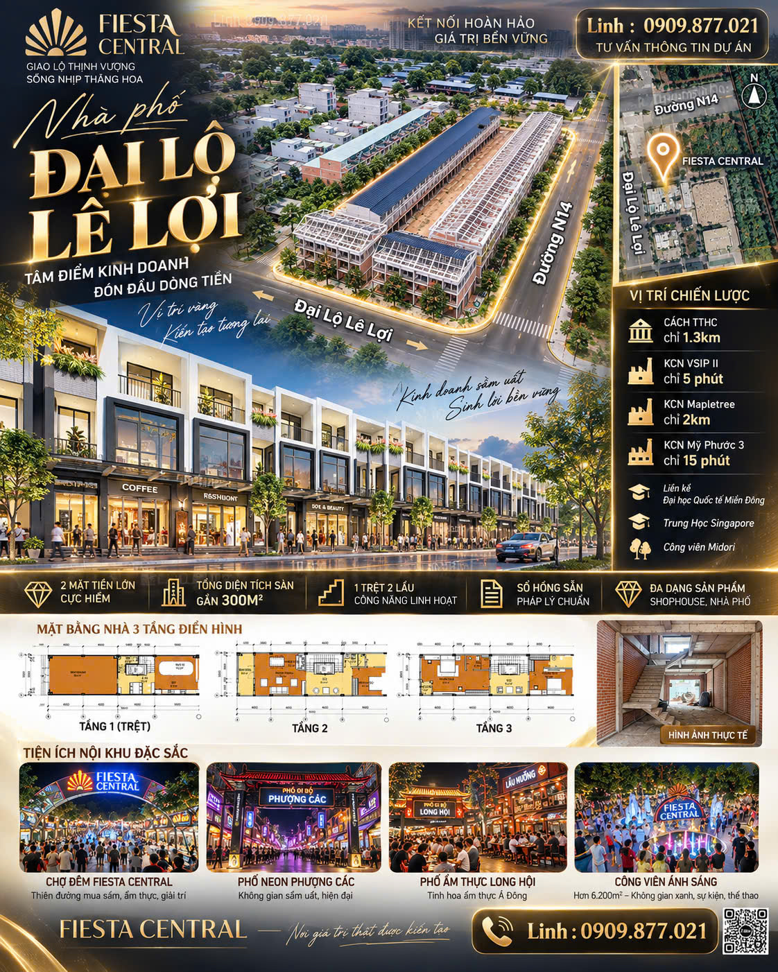 Nhà Phố 3 Tầng Fiesta Central Bình Dương - Khai Thác Cho Thuê 25-30 Triệu/Tháng . Trả Trước Chỉ 16013136