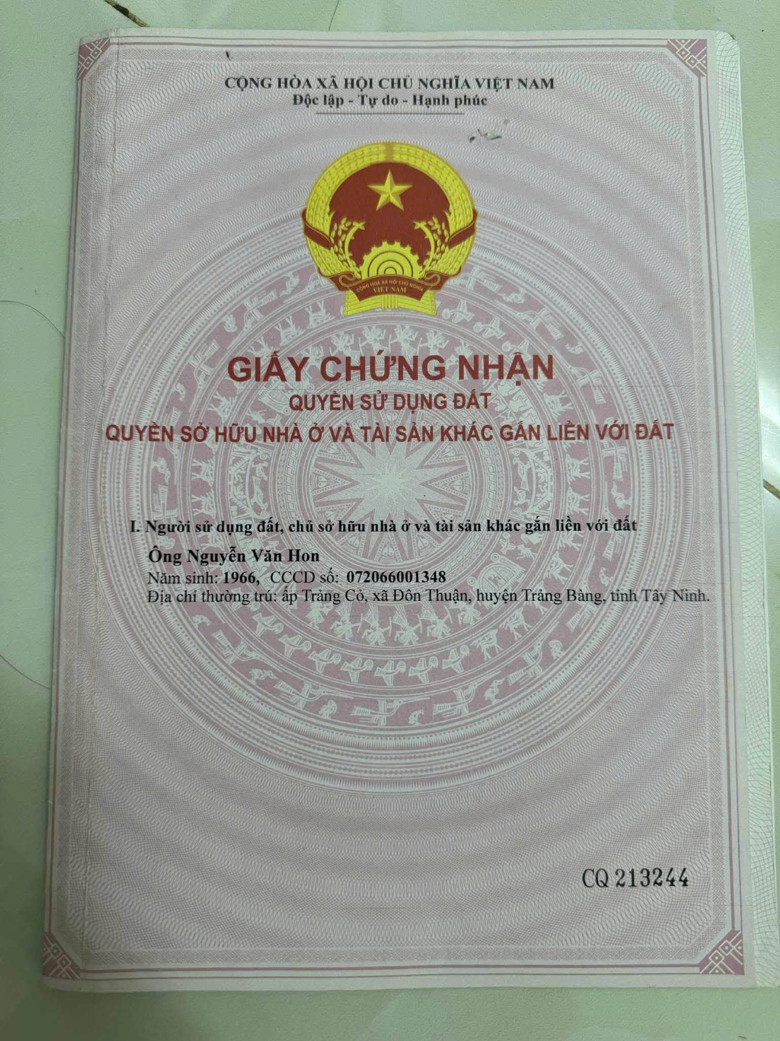 CHÍNH CHỦ BÁN ĐẤT CÂY LÂU NĂM – TRẢNG BÀNG, TÂY NINH 16013277