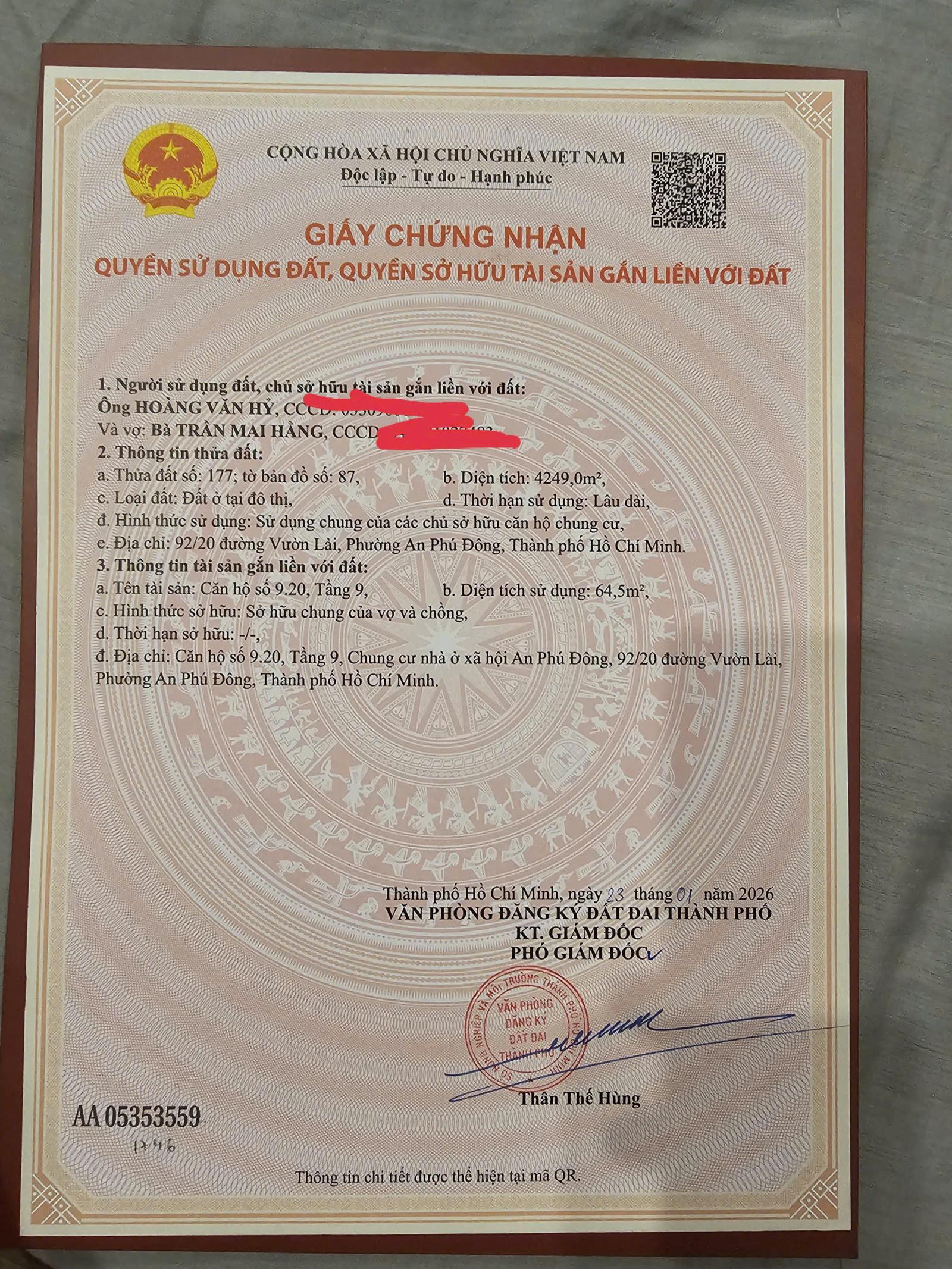 Chính chủ cần bán chung cư An Phú Đông, TP HCM 16013311