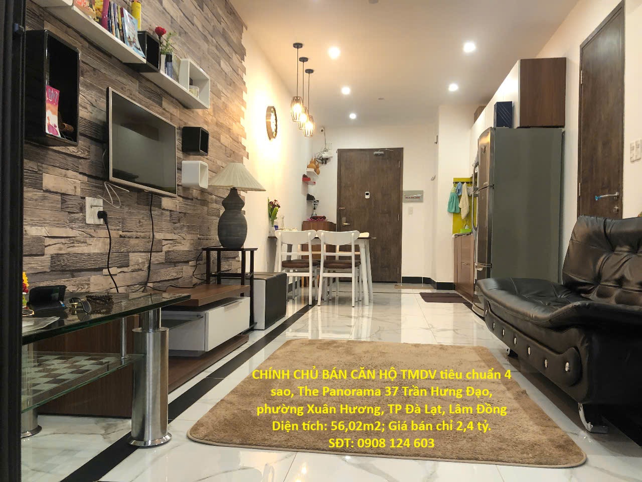 CHÍNH CHỦ BÁN CĂN HỘ TMDV tiêu chuẩn 4 sao, The Panorama TP Đà Lạt, 37 Trần Hưng Đạo, P.Xuân Hương. 16013533