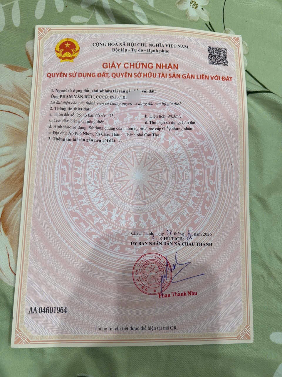 VỊ TRÍ ĐẸP - GIÁ TỐT - Chính Chủ Bán Đất Mặt Tiền Đường Nam Sông Hậu, Xã Châu Thành, TP Cần Thơ 16013624