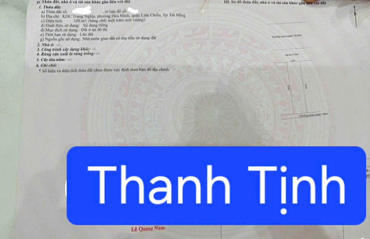 Bán đất đường 10,5m Thanh Tịnh - Gần bên xe TTTP 16013947